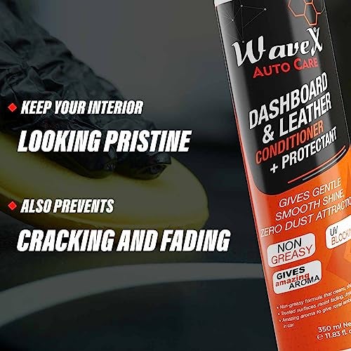 Wavex Car Polish Kit 12 Pcs | Includes Car Dashboard Polish, Car Wax, Tyre Polish, Car Shampoo, Windshield Washer & Car Freshener, Scratch Remover, 2 Cloths, 3 Applicators - Car Washing Kit - Image 2