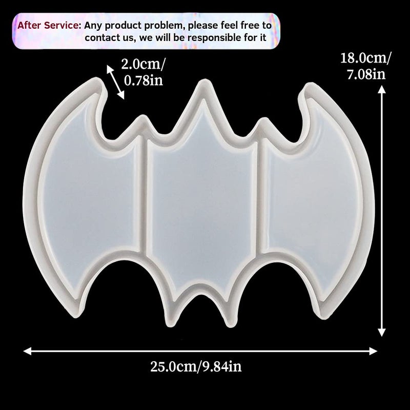 Wehous Bat Box Resin Mold, Halloween Storage Tray Silicone Mold, Epoxy Resin Casting Mold for Decoration Jewelry Cosmetic Trinket Holder, DIY Craft Making Supplies - Image 3