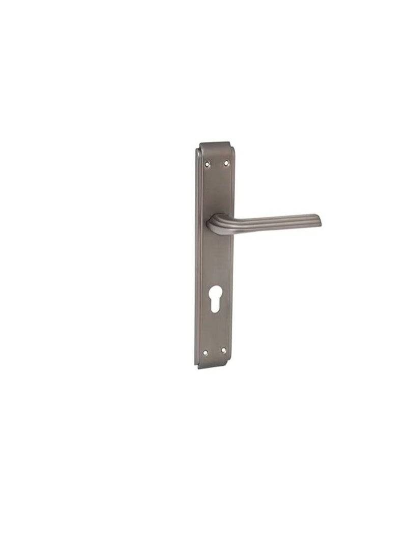 ROBUSTLINE Robustline Door Lockset (Handle and Lockbody) | 85MM Centre to Centre | Grey Color | Lines Pattern Handle - Image 2