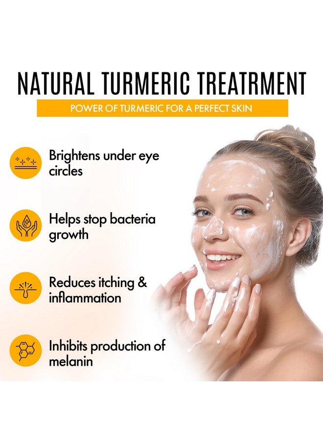 Healov Turmeric Skincare Set Turmeric Skin Care Products Brightening & Acne Turmeric Skin Care Kit Turmeric Skin Care Set Turmeric Cleanser Body Scrub Face Cream & Facial Serum - Image 3