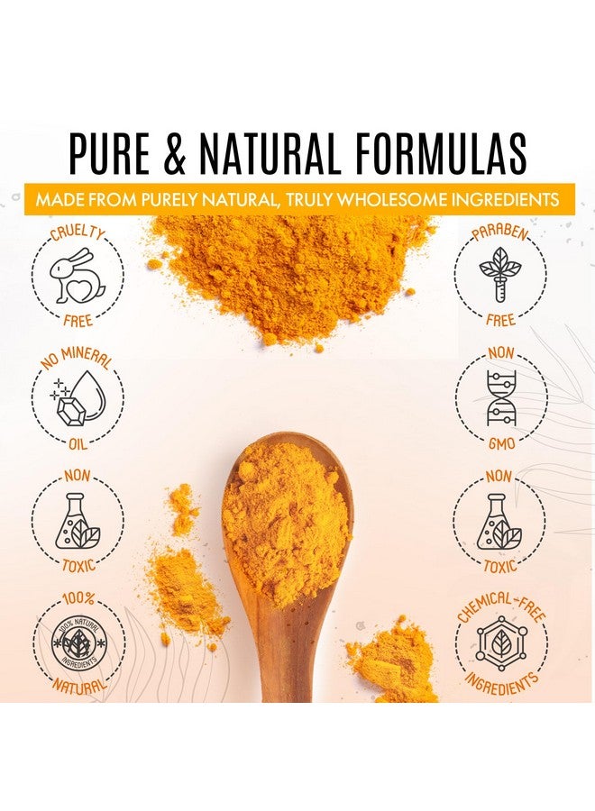 Healov Turmeric Skincare Set Turmeric Skin Care Products Brightening & Acne Turmeric Skin Care Kit Turmeric Skin Care Set Turmeric Cleanser Body Scrub Face Cream & Facial Serum - Image 5