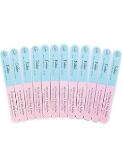 Iridesi Iridesi 4 Way Finger Nail File and Buffer, Emery Boards for Natural Nails, 4 Fingernail Files in 1, Professional Filer Board and Shiners, 7 Inches Long, Salon Supplies Buffers Shine Kit, 12 Pack  - Image 3