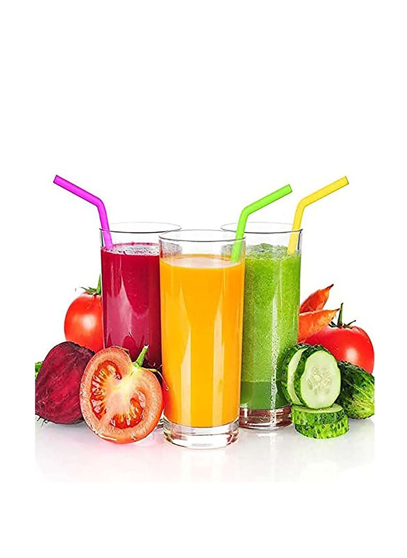 SYOSI 12-Pack Reusable Silicone Drinking Straws, Size 8''x10 MM, Including 6 Straight and 6 Bent with 4 Cleaning Brush BPA Free - Perfect For Smoothies, Tea, Juice (With Bag)  - Image 4