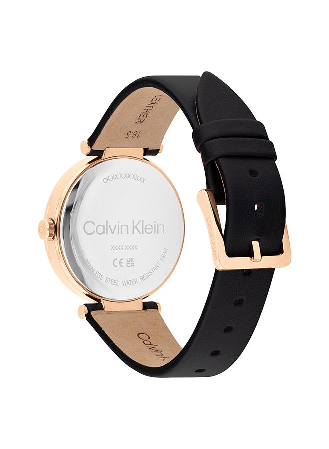 CALVIN KLEIN ساعة كالفن كلاين النسائية الفضية ذات العلبة البيضاء - 25100111 - Image 3