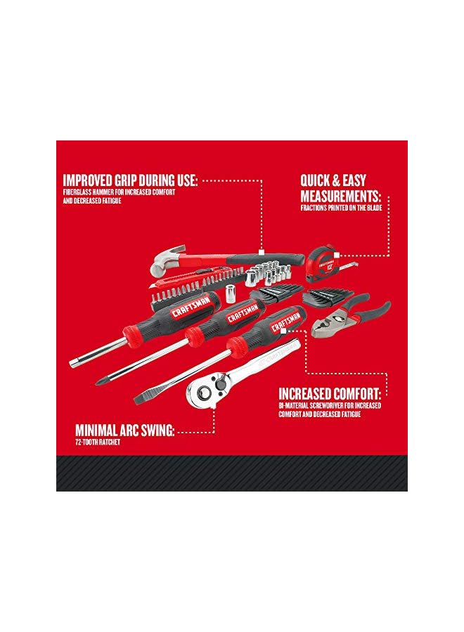 CRAFTSMAN Home Tool Kit/Mechanics Tools Kit, 57-Piece (Cmmt99446) - Image 3