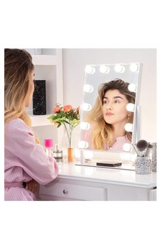 Cool Baby Makeup Mirror with 12 Dimmable LED Lights 3 Color Modes 360° Rotation and Touch Control Makeup Mirror  - Image 3