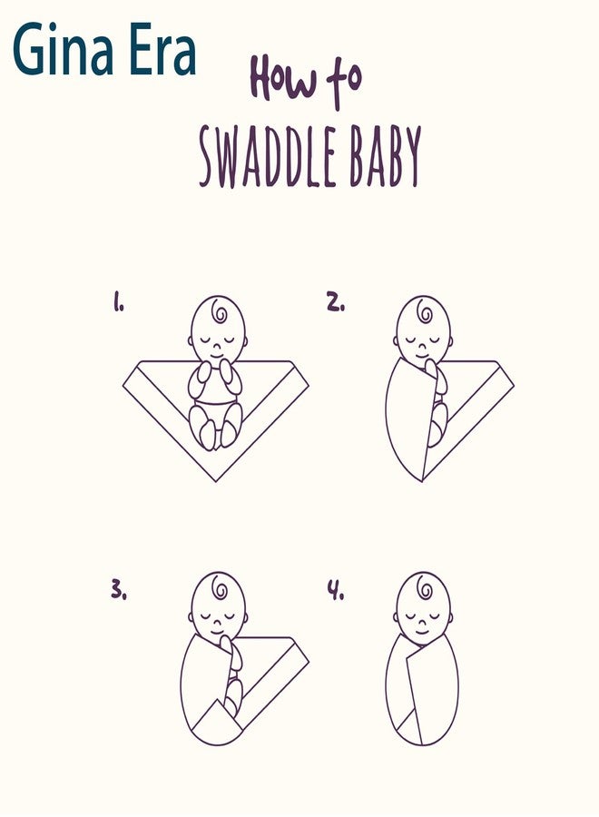 Gina Era Flannel Receiving Blankets, Baby Swaddle Blankets 100% Cotton 4 Pcs One Size 30 X 30 Inch for Baby Boy or Baby Girl (Style11) - Image 5