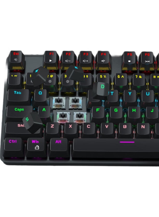 Magegee Mechanical Storm Gaming Set, Mechanical Keyboard And Mouse Combo, Backlit Gaming Keyboard And Mouse Set For Desktop And Laptop, Black With Mixed Backlight, Black Switch - Image 3