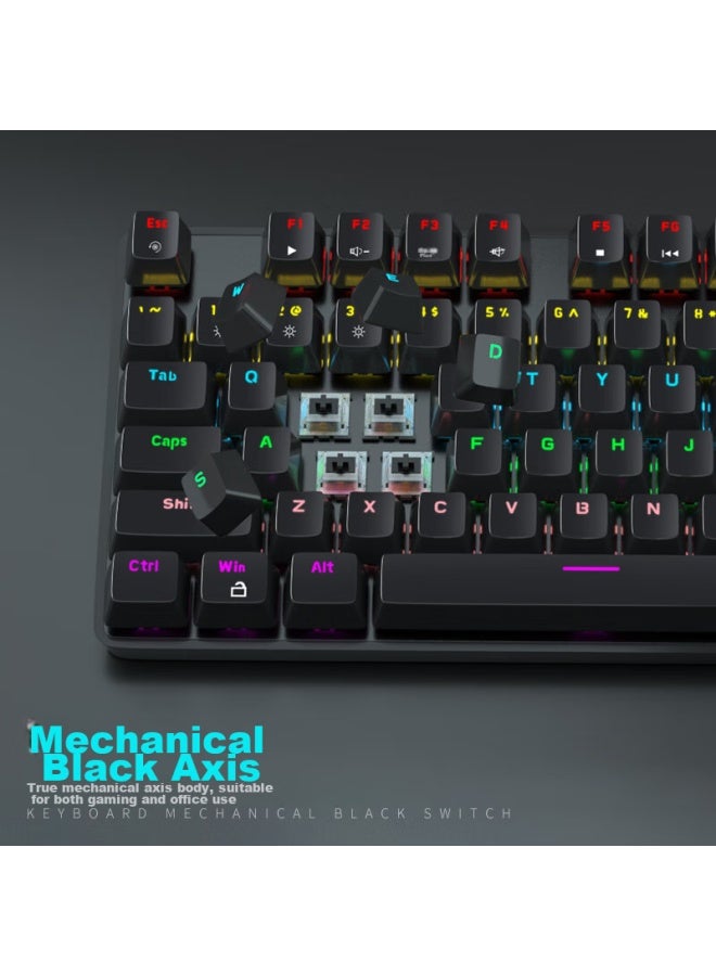 Magegee Mechanical Storm Gaming Set, Mechanical Keyboard And Mouse Combo, Backlit Gaming Keyboard And Mouse Set For Desktop And Laptop, Black With Mixed Backlight, Black Switch - Image 2