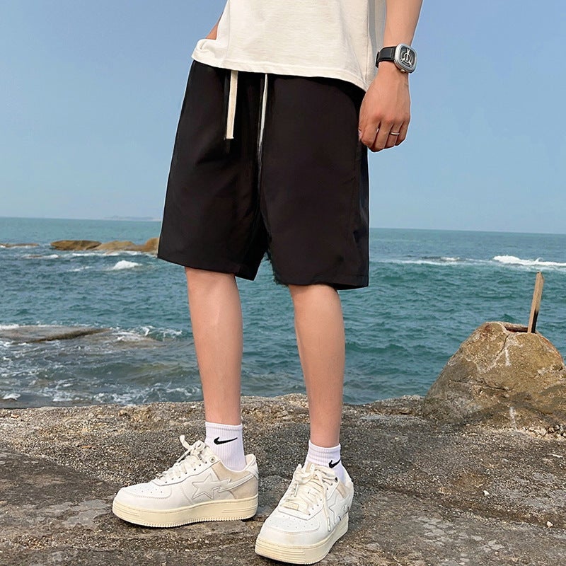 Mens Summer Ice Silk Quick-Dry Shorts 205 Pink  - Image 2