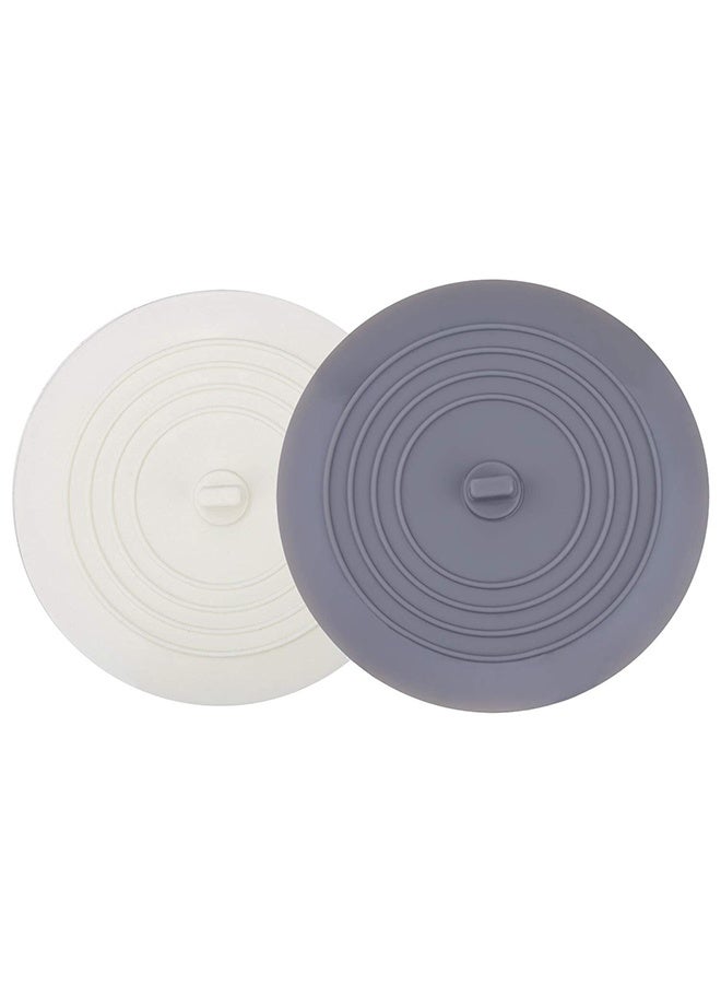 2 Pcs Silicone Shower Drain Stopper，Bathtub Drain Strainers, Anti Odor Mat Drain Cover, Hair Trap Hair Catcher, Anti Cockroach Deodorizing Tub Stopper Floor for Kitchen Bathroom and Laundry - Image 1