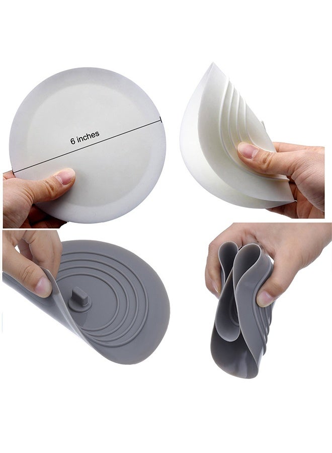 2 Pcs Silicone Shower Drain Stopper，Bathtub Drain Strainers, Anti Odor Mat Drain Cover, Hair Trap Hair Catcher, Anti Cockroach Deodorizing Tub Stopper Floor for Kitchen Bathroom and Laundry - Image 4