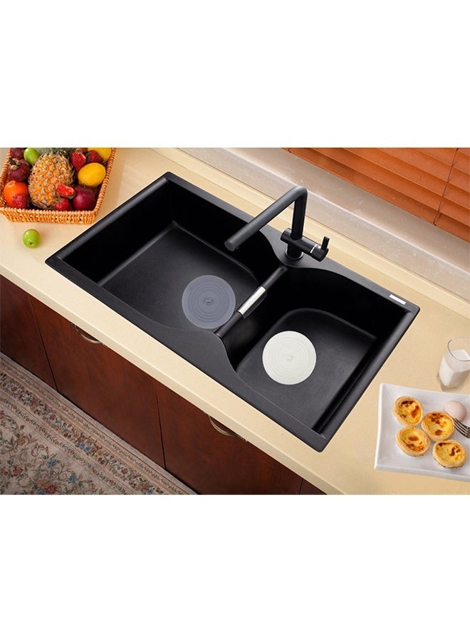 2 Pcs Silicone Shower Drain Stopper，Bathtub Drain Strainers, Anti Odor Mat Drain Cover, Hair Trap Hair Catcher, Anti Cockroach Deodorizing Tub Stopper Floor for Kitchen Bathroom and Laundry - Image 5