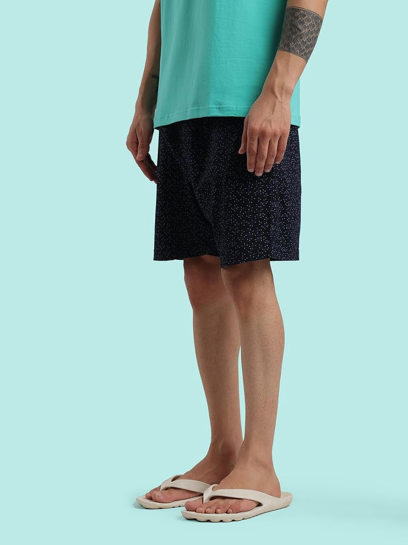 Bumchums Printed Knee Length Bermuda Shorts for Men, Cotton Fabric, Regular Fit, Pack of 2 - Image 3