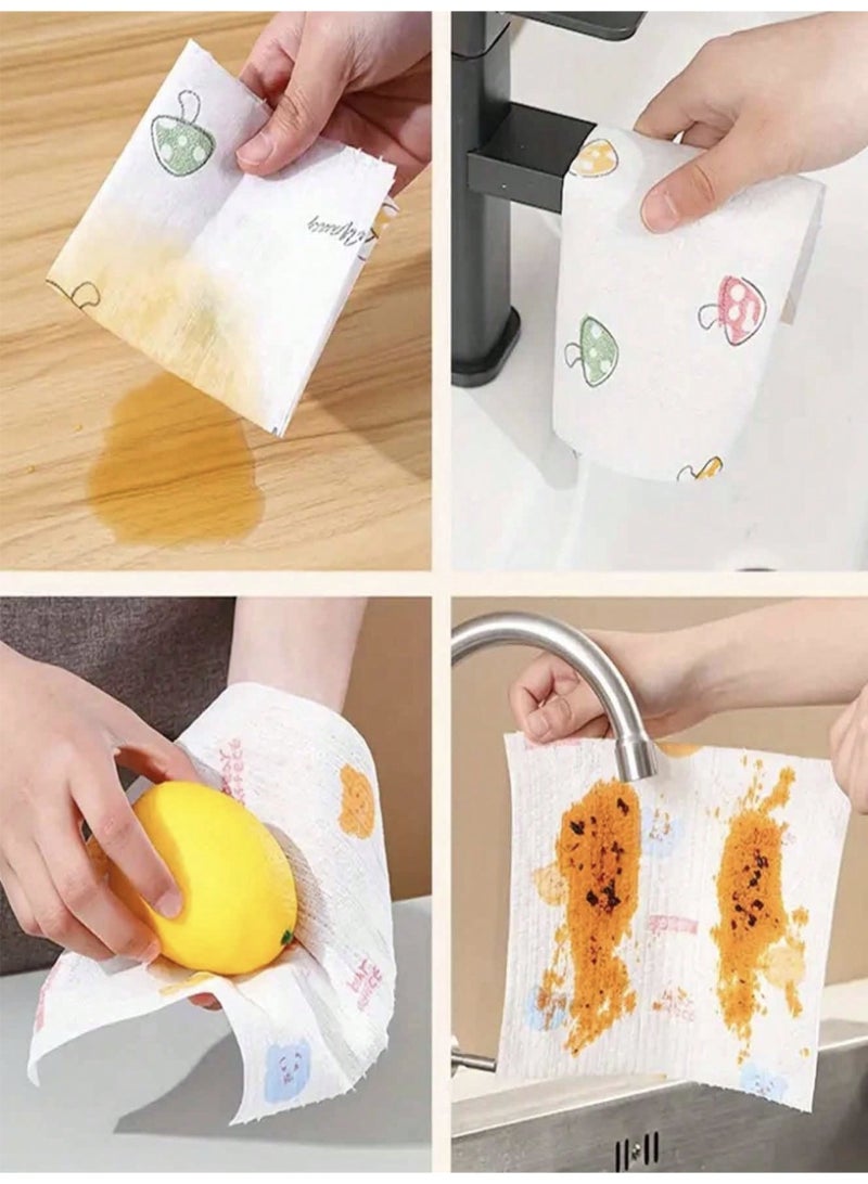 Yalla Pick 400 Pcs Reusable Cleaning Wipe Sheet, Multipurpose Biodegradable Cleaning Cloths, Non-Stick Absorbent Wiping Rags for Kitchen, Car, Bathroom, Toilet - Image 3