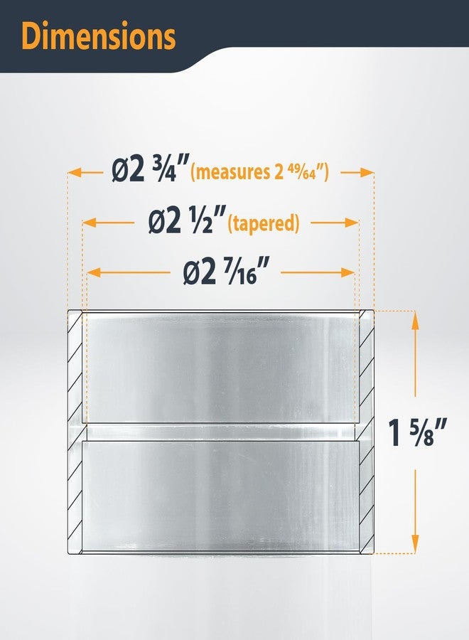 POWERTEC 70234 2-1/2" Pipe Coupling, Clear - Image 2