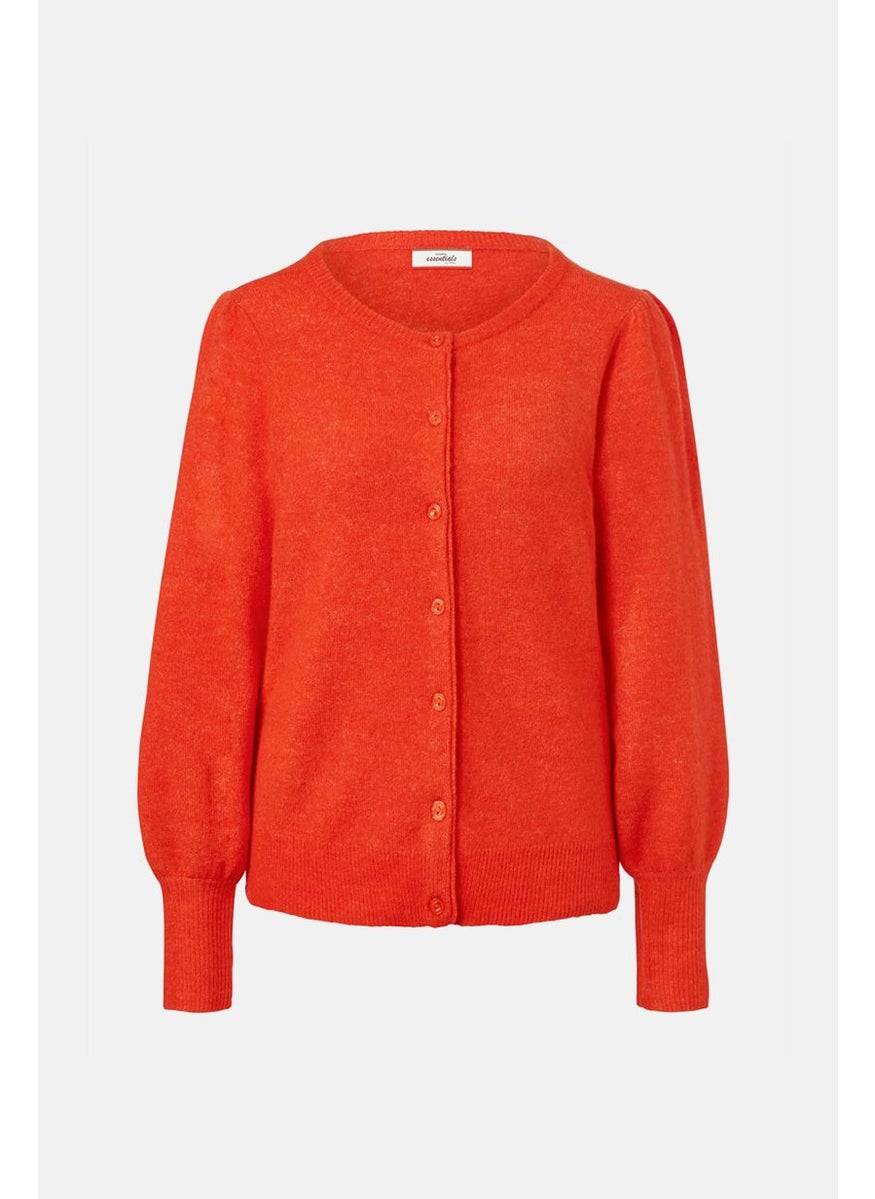 Tchibo - Women Crew Neck Plain Sweater, Red - Image 1