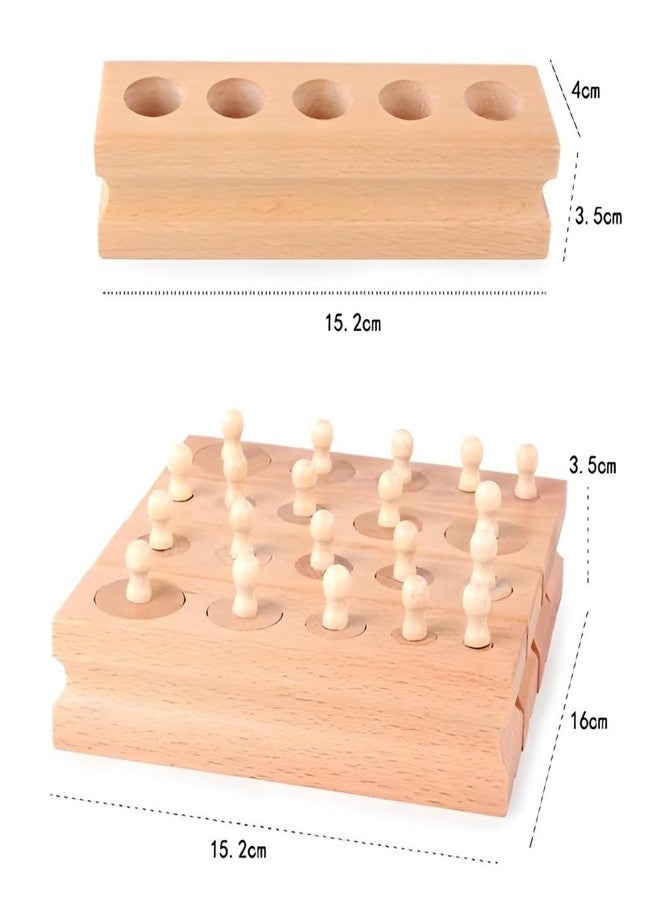 Busy Brain-Montessori KNOB Cylinder -Plain - Image 4