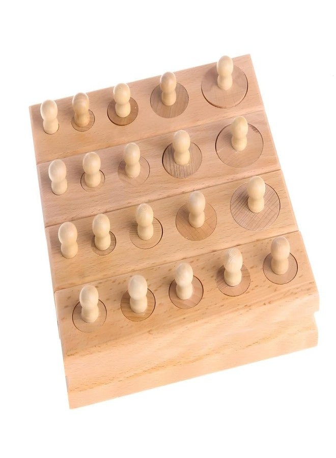 Busy Brain-Montessori KNOB Cylinder -Plain - Image 2