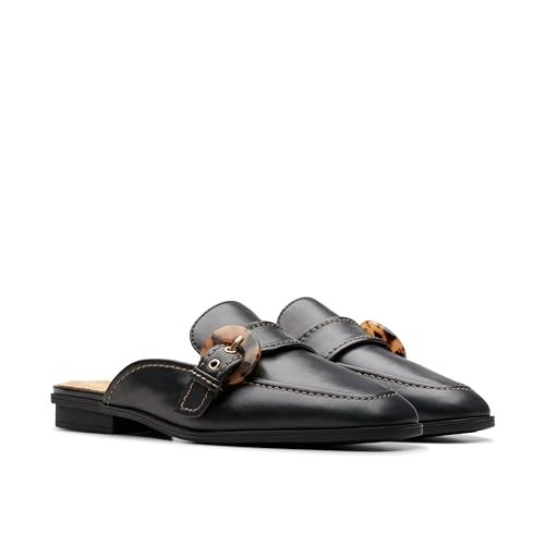 Clarks Women's Lyrical Shine Mule, Black Leather, 8 - Image 5