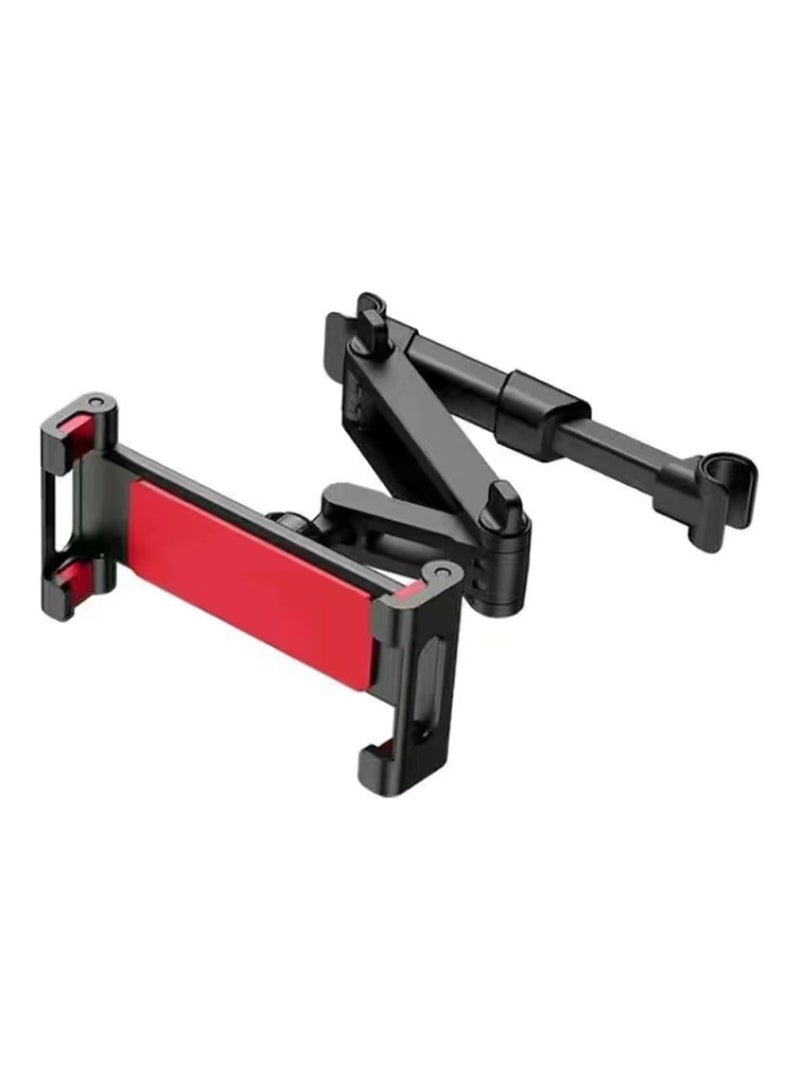 Car Headrest Tablet Holder, Universal ipad Car Backseat Mount, Road Trip Stand for Kids or Adults, Adjustable Distance Viewing Angle,360 degree Rotating Screen 4.7-11inch Tablet (Scalable - Red) - Image 1