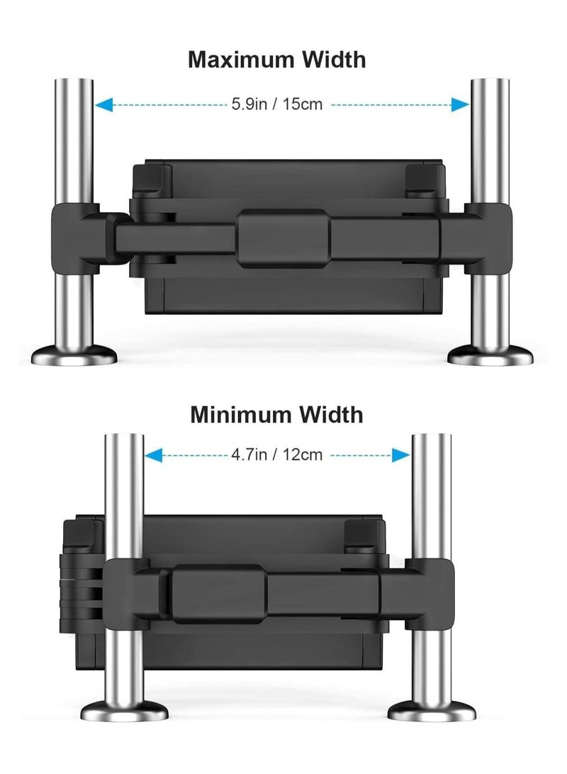 Car Headrest Tablet Holder, Universal ipad Car Backseat Mount, Road Trip Stand for Kids or Adults, Adjustable Distance Viewing Angle,360 degree Rotating Screen 4.7-11inch Tablet (Scalable - Red) - Image 5