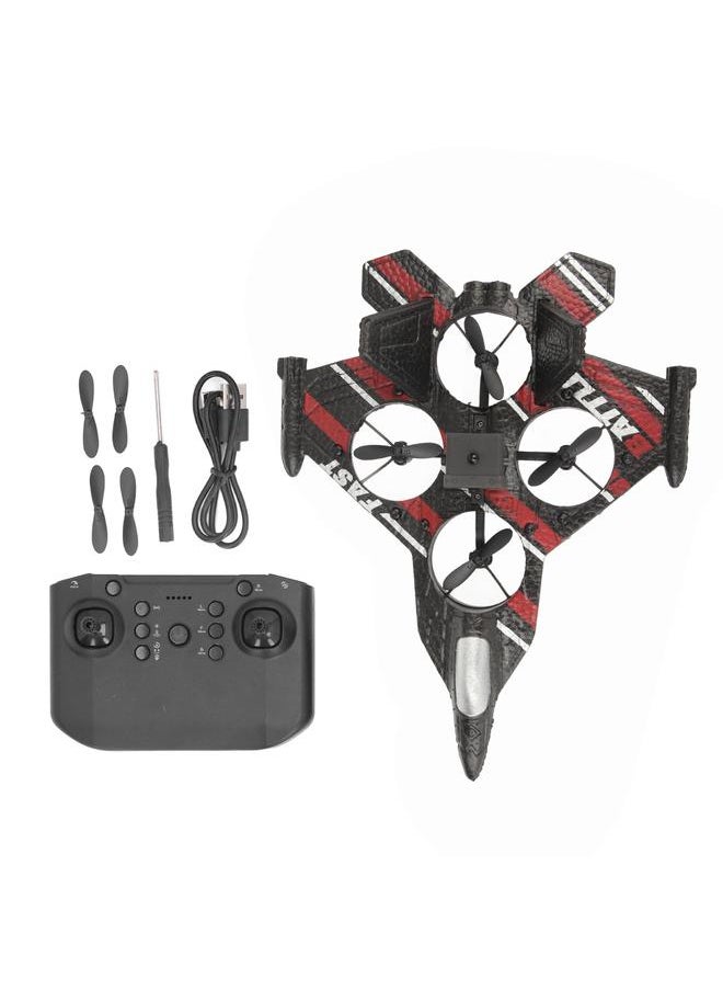 Thoraya 2.4 GHz Kids Foam Glider Fighter Jet Stunt Flighting Shockproof Remote Control Aircraft Toy Red  - Image 1