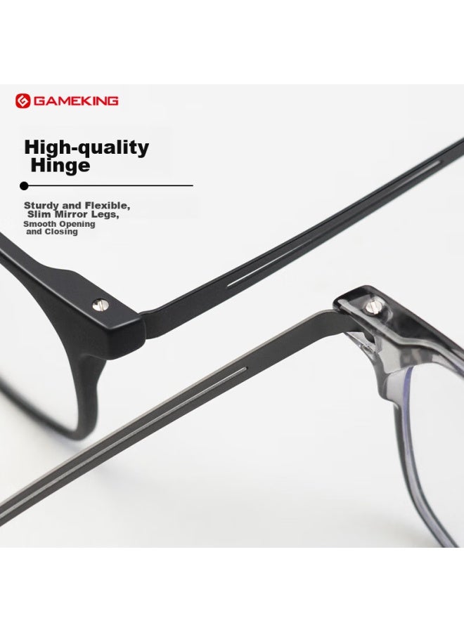 Gameking Blue Light Blocking Gl Uni Anti-radiation Eyewear Non-prescription Eyegl Frame Clear Lens 3388 Gray Blue Light Blocking - Image 4