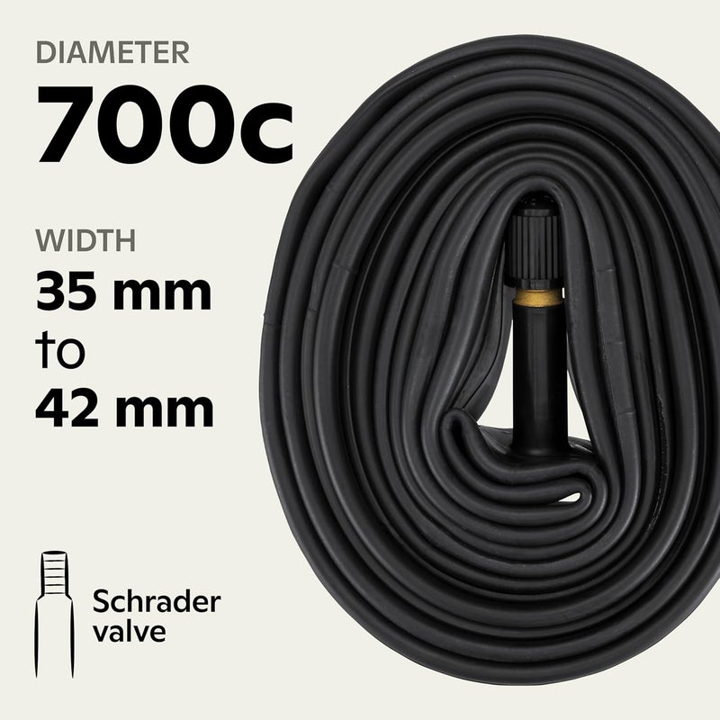 Schwinn Self-Sealing Replacement Bike Inner Tube, 700c x 35-42mm, Schrader Valve, Black - Image 5