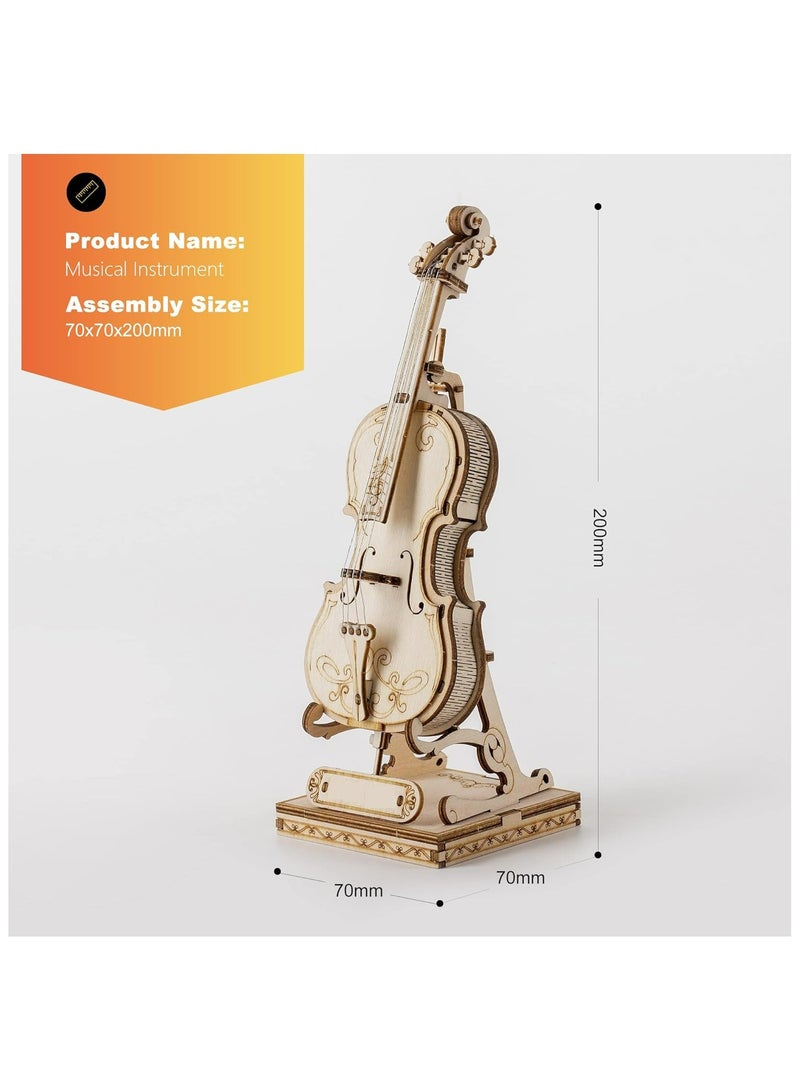 Rolife Cello TG411Premium 3D Puzzle Building Kits for Adults & Teens - Decorative Home Décor, Ramadan & Holiday Gift (Eid and Birthday) for Puzzle Enthusiasts, Stress Relief STEM Project - Image 1