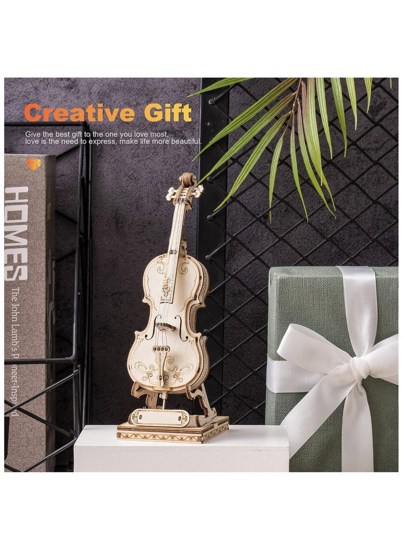 Rolife Cello TG411Premium 3D Puzzle Building Kits for Adults & Teens - Decorative Home Décor, Ramadan & Holiday Gift (Eid and Birthday) for Puzzle Enthusiasts, Stress Relief STEM Project - Image 5