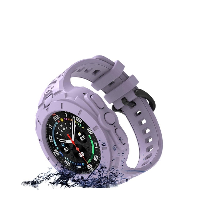 Adjustable Smartwatch Band Compatible with Samsung Galaxy Watch 8 with Fit Replacement Strap for Daily Wear in White - Image 2