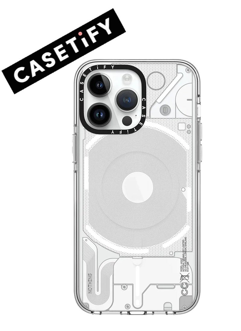 Casetify - Apple iPhone 14 Pro Case,Co-Branding with Nothing  Magnetic Adsorption Phone Case - White - Image 1