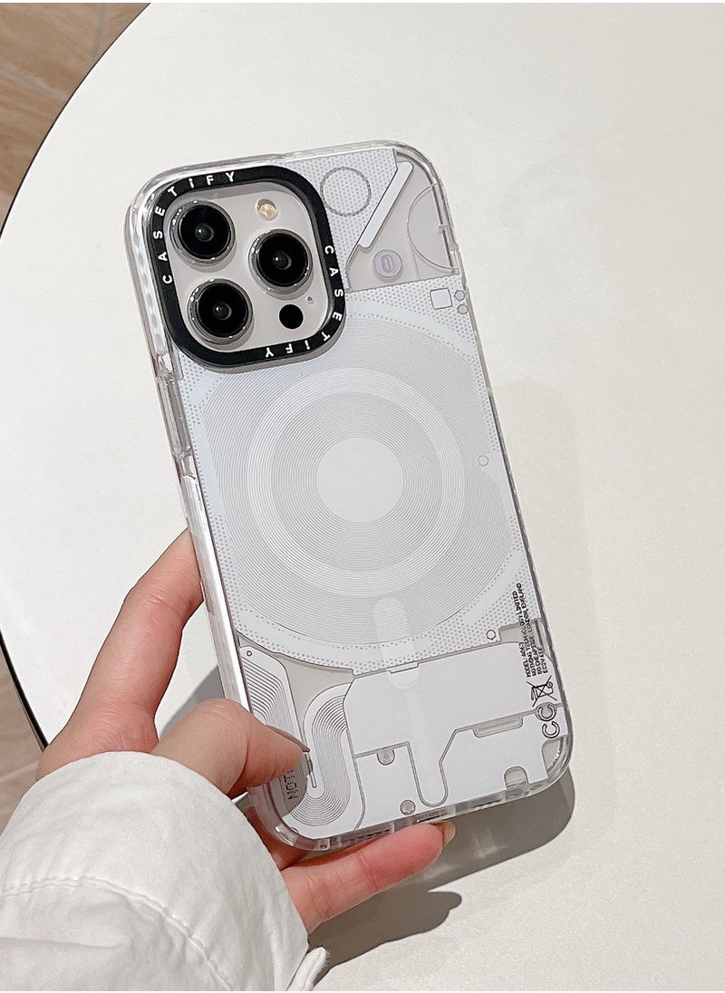 Casetify - Apple iPhone 14 Pro Case,Co-Branding with Nothing  Magnetic Adsorption Phone Case - White - Image 1