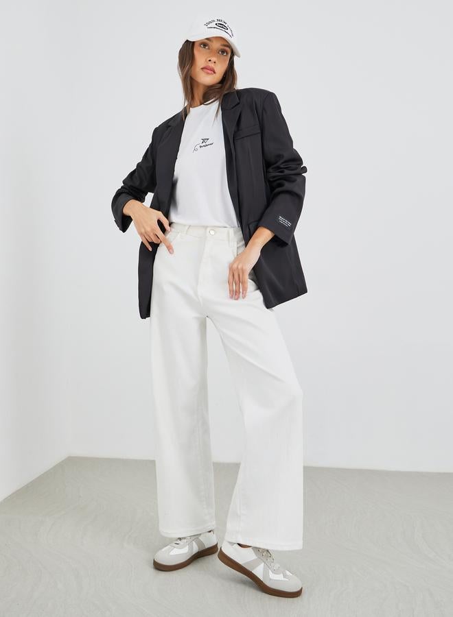 Styli Women Black Regular Fir Regular Length Blazer with Badge Detail - Image 2