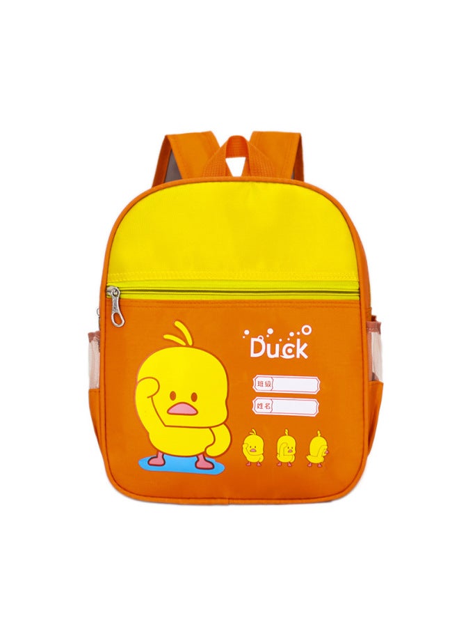 Kindergarten Schoolbag Printing Children's Regular Class British Style Burden Reduction Primary School Student Male And Female Backpack Printed Logo-Color:Duck - Image 1