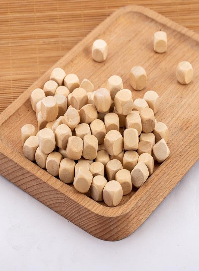 Kryoflare 10Pcs Wooden Dice, 6 Sided Blank Dice Round Corner Cube DIY Crafts Party Supplies (1.8cm) - Image 5