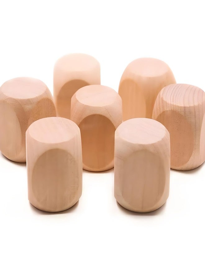 Kryoflare 10Pcs Wooden Dice, 6 Sided Blank Dice Round Corner Cube DIY Crafts Party Supplies (1.8cm) - Image 1