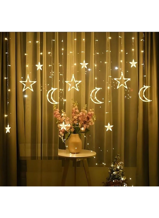 3.5m Star Moon Curtain String Light - Image 1