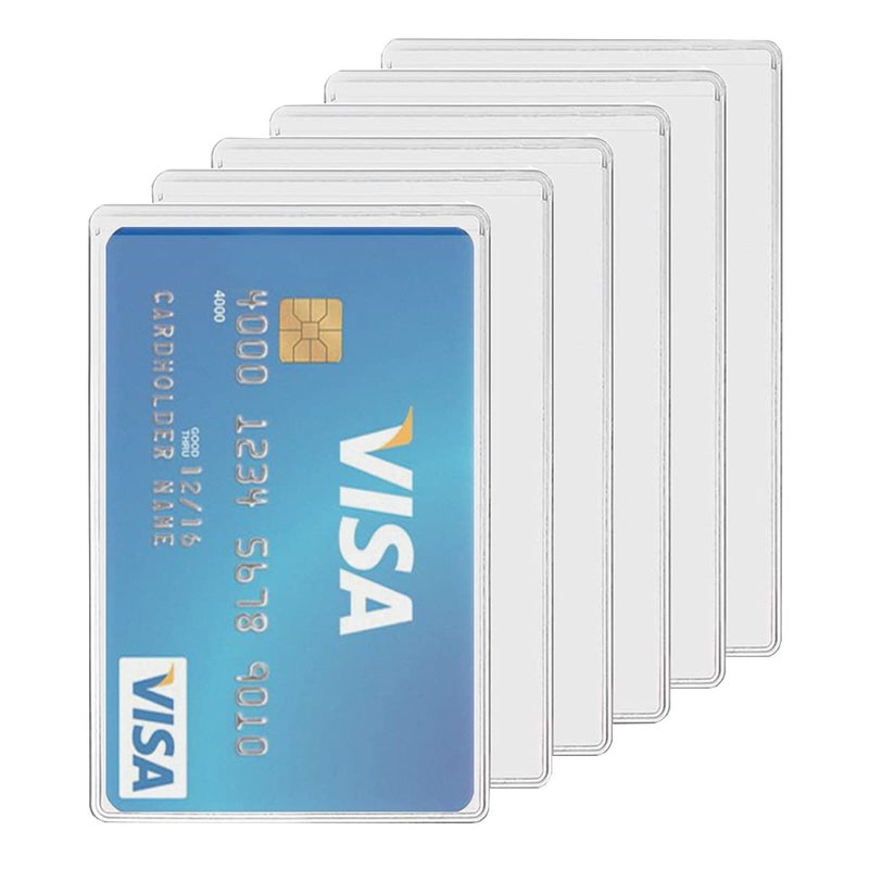 SdeFe Waterproof New Medicare Card Holder Protector Sleeve for Credit Card License ID Business Card and Social Security Card Protector,6 Pack - Image 1