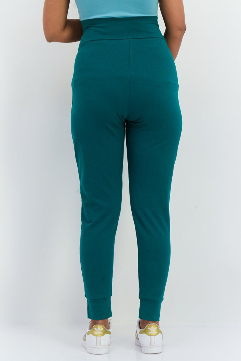 Lefties Maternity Regular Fit Solid Sweatpants, Green - Image 3