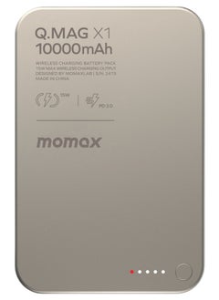 Momax Momax Q.Mag X1 10000 mAh Magnetic Wireless Battery Pack USB-C Up to 15W PD output - Titanium Grey  - Image 2