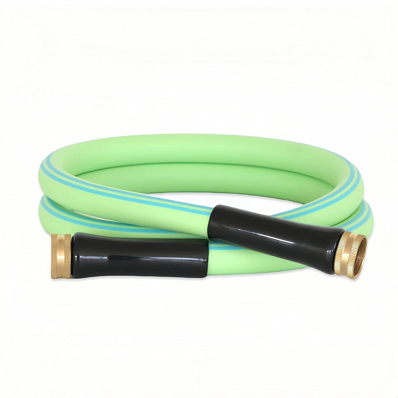 Atlantic Female to Female Heavy Duty Garden hose 6 ft x 5/8 Inch Green Color Short Leader Water Hose. - Image 1