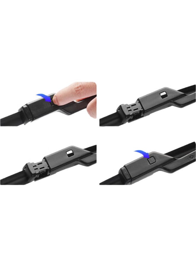 Speed Paisu Windshield Wipers Compatible With 2007-2012 Ford Mondeo, Boneless Wiper Blades, Original Wiper Rubber Strips, Front Wiper Blades For 2007 2008 2009 2010 2011 2012 Models, 26/19 Inches, 1 Pair - Image 3