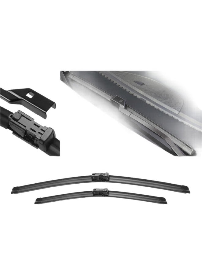 Speed Paisu Windshield Wipers Compatible With 2007-2012 Ford Mondeo, Boneless Wiper Blades, Original Wiper Rubber Strips, Front Wiper Blades For 2007 2008 2009 2010 2011 2012 Models, 26/19 Inches, 1 Pair - Image 1