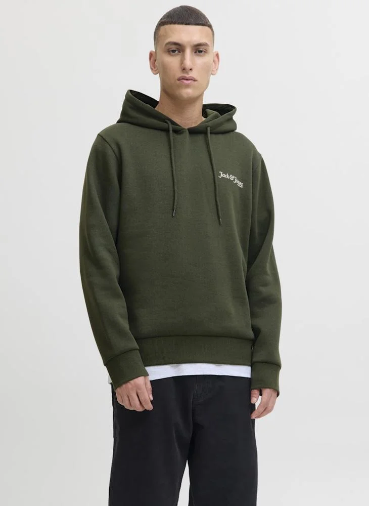 JACK & JONES Text Print Pullover Hoodie