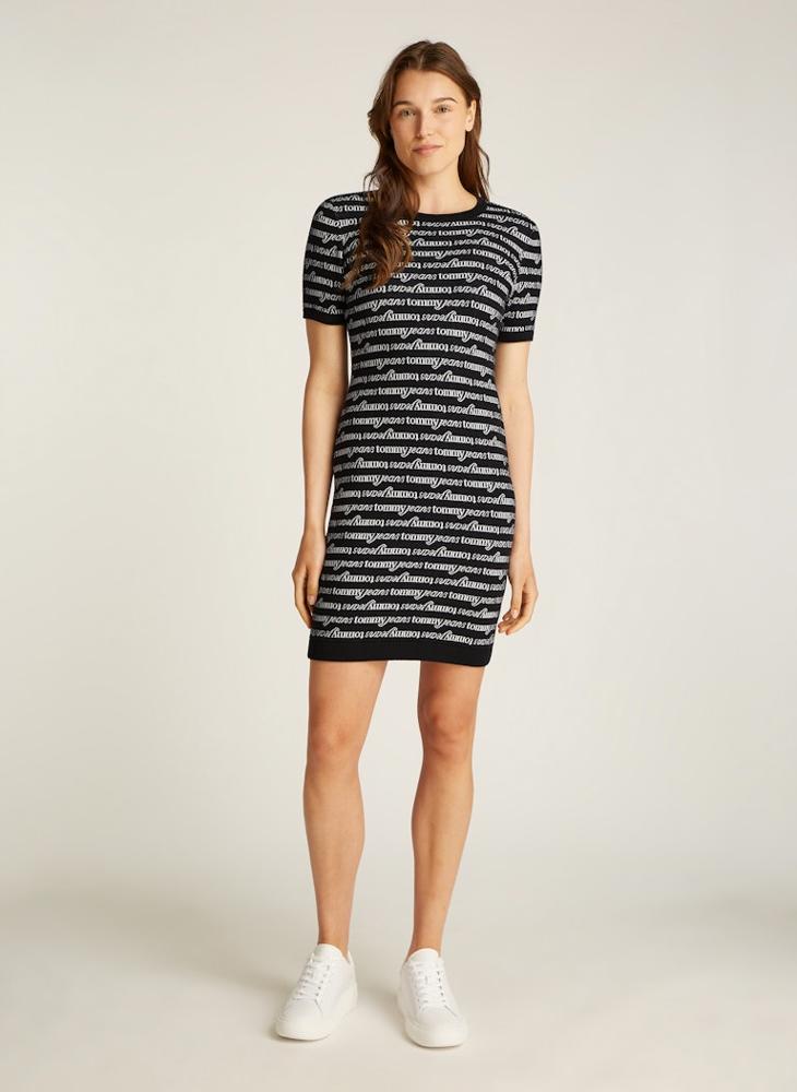 TOMMY JEANS Striped Bodycon Dress - Image 1