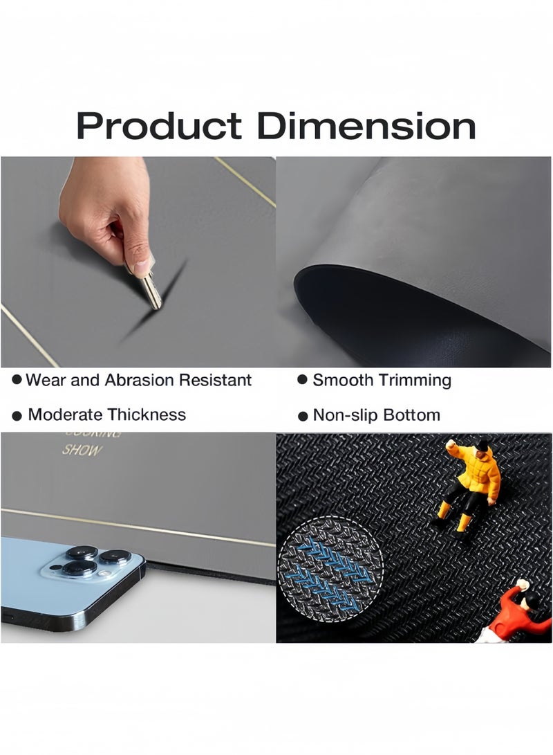 2PCS Kitchen Mat,Kitchen Floor Mat Non-Slip,Waterproof Kitchen Carpet Cushioned Anti Fatigue Kitchen Runner Rug Standing Mat for Kitchen, Floor, Office - Image 4