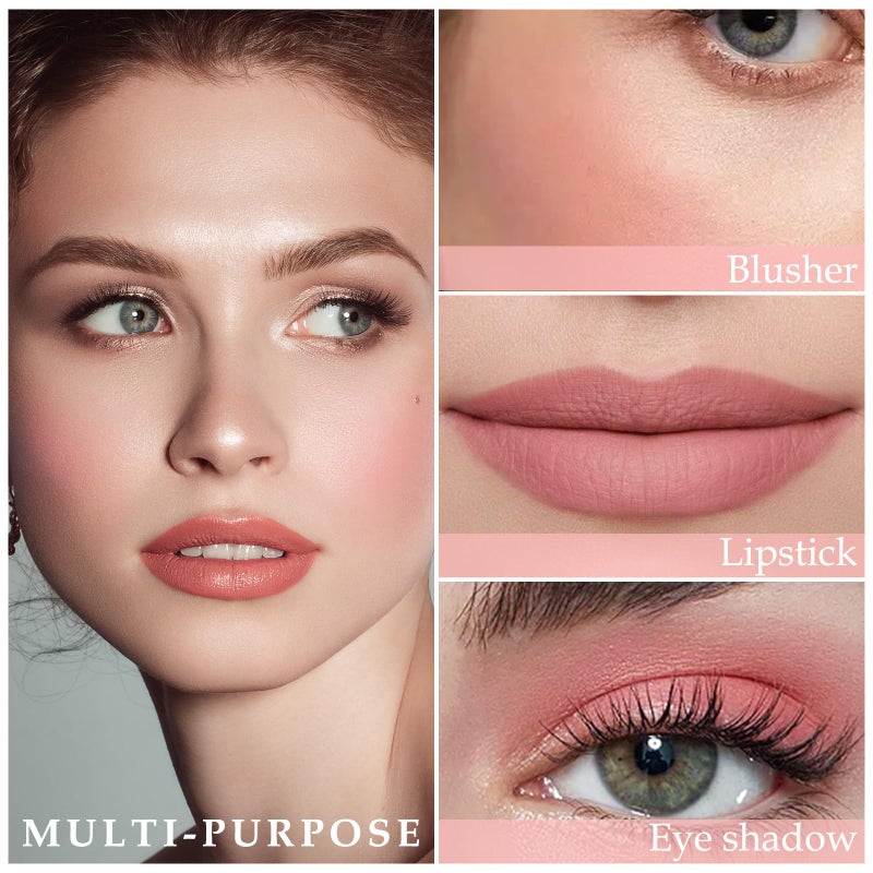 Boobeen Double-Head Cream Blush Stick - Lightweight Long-Lasting Color Natural Makeup Stick for Cheek, Lip and Eye - Dewy Finish for All Skin Tones - Image 4