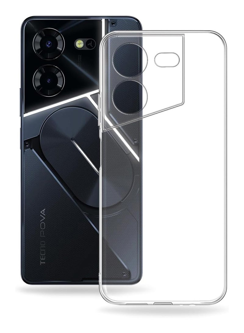 Techie غطاء Tecno Pova 5 Pro 5G - غطاء شفاف رقيق من TPU مع زوايا ناعمة مقاوم للصدمات ومضاد لبصمات الأصابع للظهر لحماية Tecno Pova 5 Pro 5G - Image 3